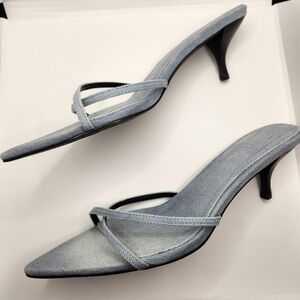 FEMMS- Elegant Blue Slip-in Heels